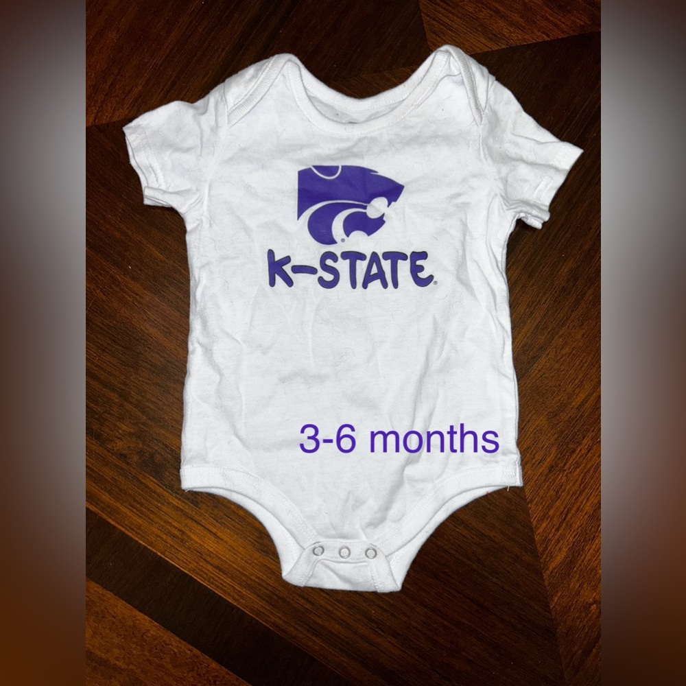 3-6 month baby onesie K STATE